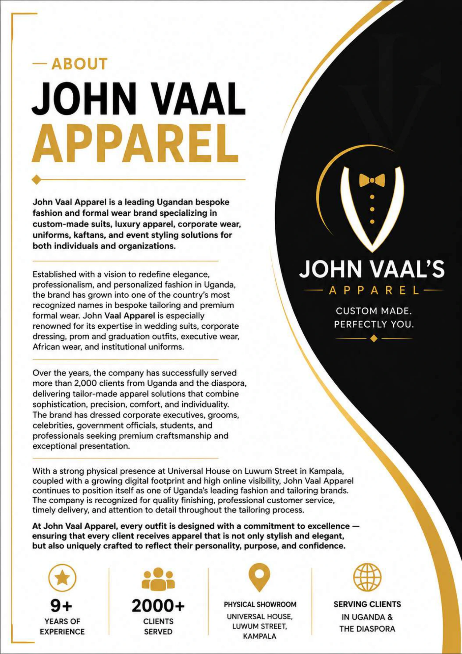 About John Vaal Apparel profile page